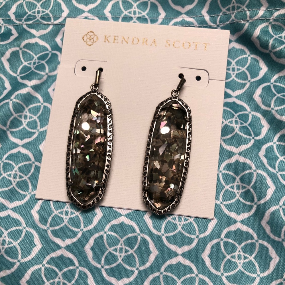 EUC Crushed Abalone Kendra Scott Lauren earrings